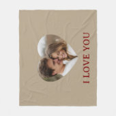 Personalized Photo Valentine's Day Fleece Blanket Deken (Voorkant)