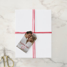 Personalized Photo Valentine's Day Gift Tag Cadeaulabel