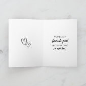 Personalized Photo Valentine's Day | My Favorite  Kaart (Binnen)