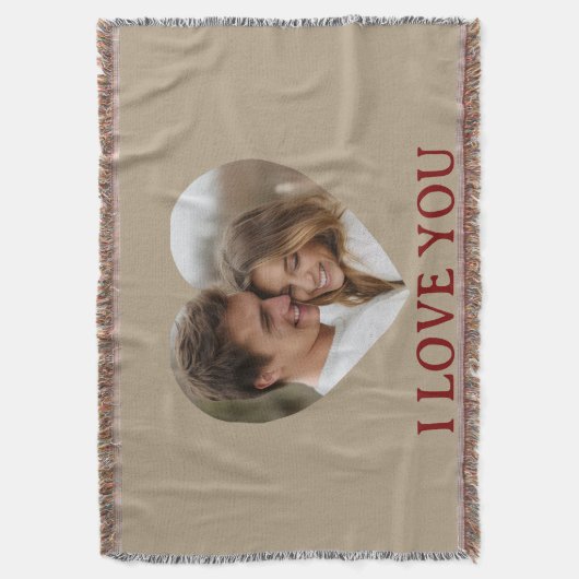 Personalized Photo Valentine's Day Throw Blanket Deken (Voorkant Verticaal)