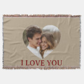 Personalized Photo Valentine's Day Throw Blanket Deken (Voorkant)