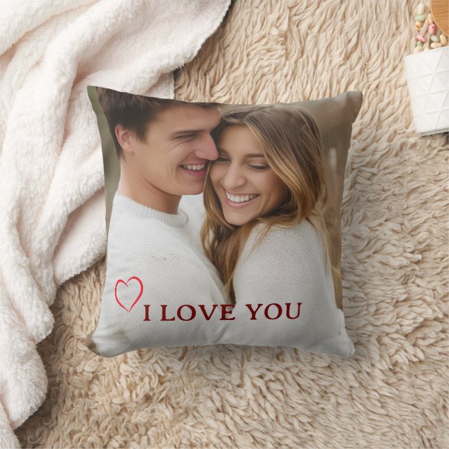 Personalized Photo Valentine's Day Throw Pillow Kussen (Deken)