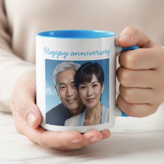 Personalized Photo Wedding Anniversary Mug Mok
