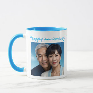 Personalized Photo Wedding Anniversary Mug Mok