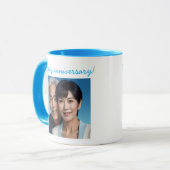 Personalized Photo Wedding Anniversary Mug Mok (Voorkant links)