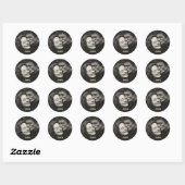 Personalized Photo Wedding Custom Initials Treat Ronde Sticker (Vel)