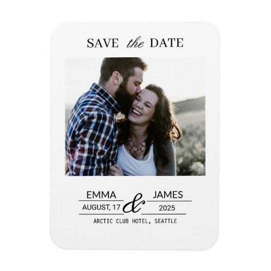 Personalized Photo Wedding Fridge magnet Magneet (Verticaal)