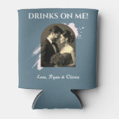 Personalized Photo Wedding Paw Print & Drinks On M Blikjeskoeler (Voorkant)