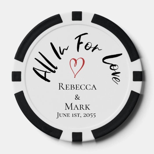 Personalized Photo Wedding Poker Chips (Voorkant)