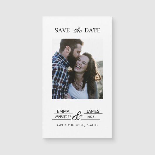 Personalized Photo Wedding Save the Date magnet (Voorkant)