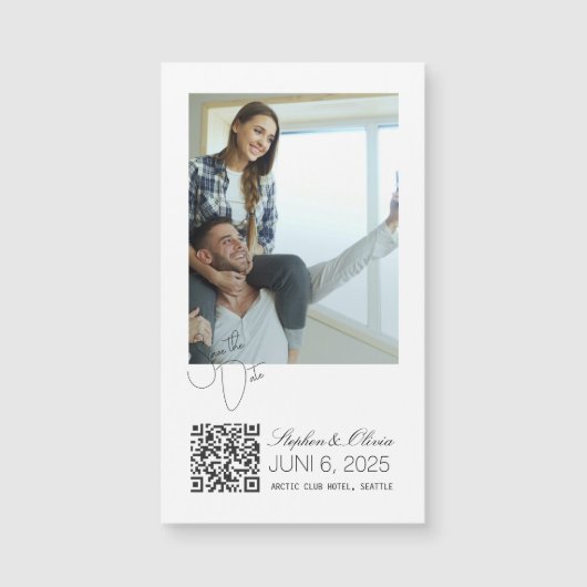 Personalized Photo Wedding Save the Date magnet (Voorkant)