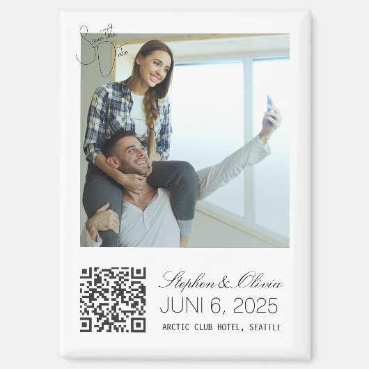 Personalized Photo Wedding Save the Date magnet (Voorkant)