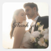 Personalized Photo Wedding "Thank You" Sticker (Voorkant)