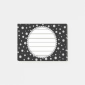 Personalized Photo with Pearls Circle on Black Post-it® Notes (Voorkant)