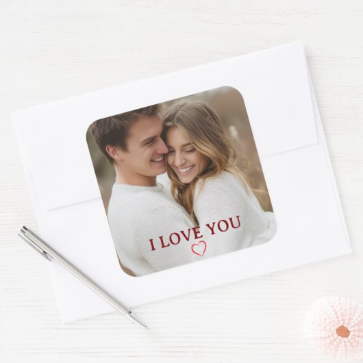 Personalized Photo You&Me Valentine's Day Sticker (Envelop)