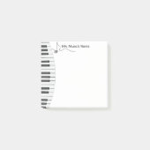 Personalized Piano Music Teacher Post-It Notes (Voorkant)