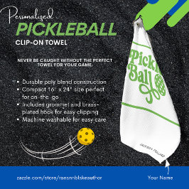 Personalized Pickleball Clip-on Towel Golfhanddoek