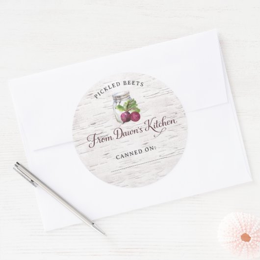 Personalized Pickled Beets Canning Stickers (Envelop)