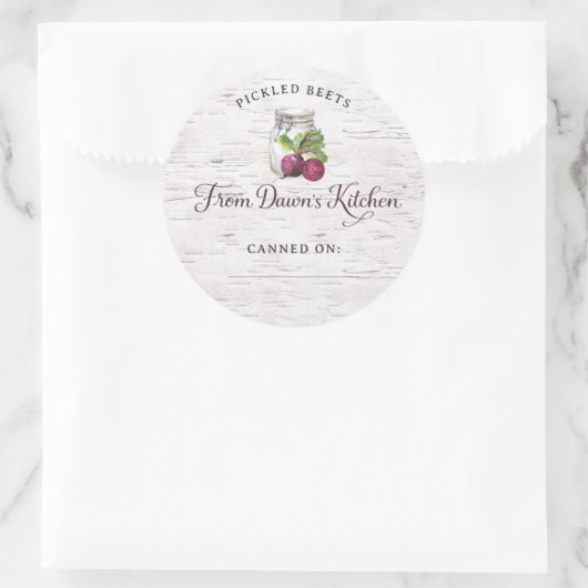Personalized Pickled Beets Canning Stickers (Tas)