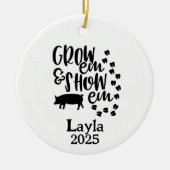 Personalized Pig 4H Farm Ornament (Voorkant)