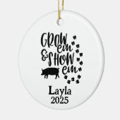 Personalized Pig 4H Farm Ornament (Links)