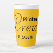 Personalized Pilates Crew Reformer Or Mat Yellow Latte Mok (Voorkant)