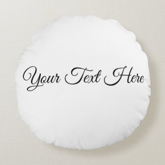 Personalized Pillow with Your Text – Modern Decor Rond Kussen