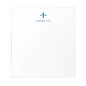 Personalized Pilot Modern Airplane Notitieblok (Voorkant)