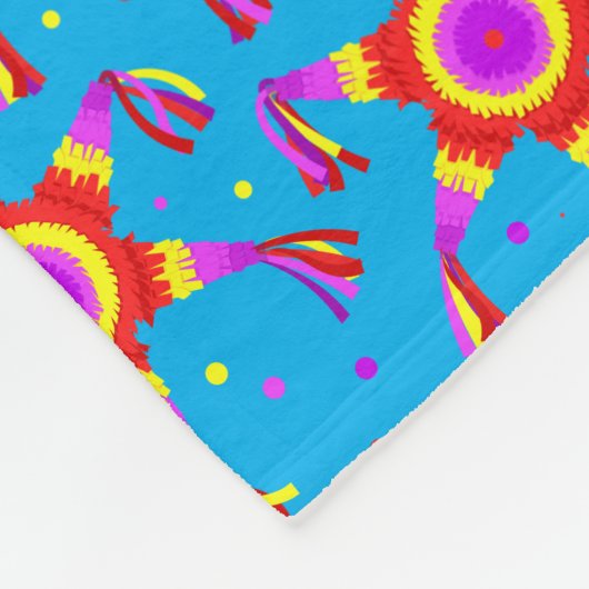 Personalized Piñata Blue Las Posadas Custom Fleece Deken (Hoek)