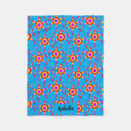 Personalized Piñata Blue Las Posadas Custom Fleece Deken