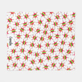 Personalized Piñata White Las Posadas Pattern  Fleece Deken (Voorkant (Horizontaal))
