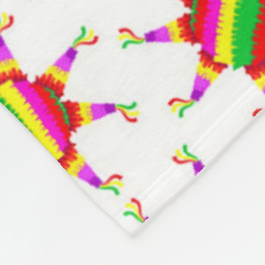 Personalized Piñata White Las Posadas Pattern  Fleece Deken (Hoek)