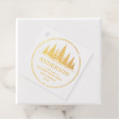Personalized Pine Trees Return Address family name Bedankjes Labels (Met doos)