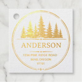 Personalized Pine Trees Return Address family name Bedankjes Labels