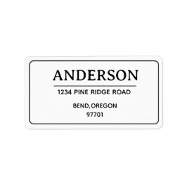 Personalized Pine Trees Return Address family name Etiket