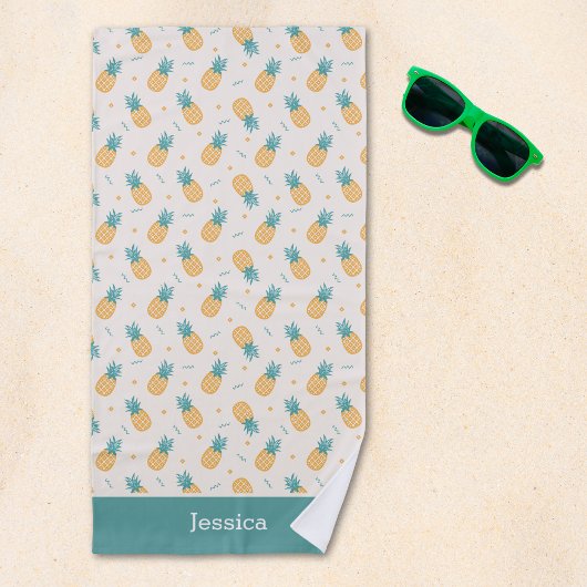 Personalized Pineapple Beach – Tropical Strandlaken