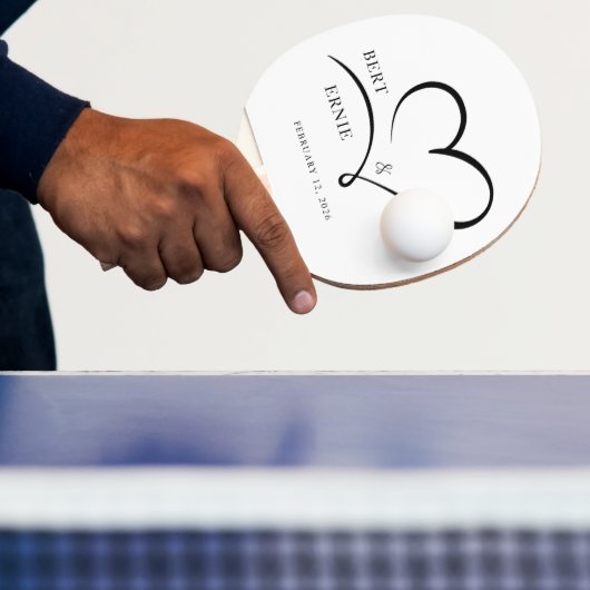 Personalized Ping Pong Paddle Wedding Custom Text  Tafeltennisbatje (Insitu)