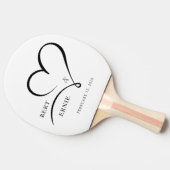 Personalized Ping Pong Paddle Wedding Custom Text  Tafeltennisbatje (Zijkant)
