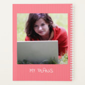 Personalized Pink 5 Photo Collage  Planner (Achterkant)