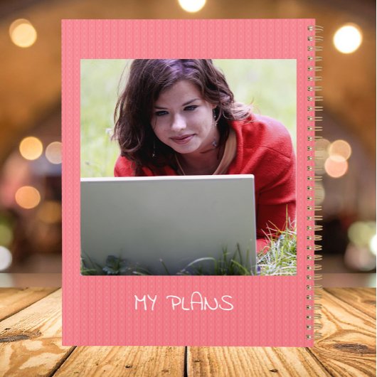 Personalized Pink 5 Photo Collage  Planner