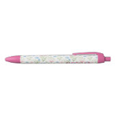 Personalized Pink and Blue Grandmillennial Floral Rode Inkt Pen (Bovenkant)