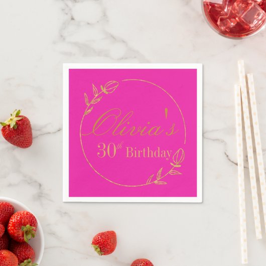 Personalized Pink and Gold Servet (Insitu)