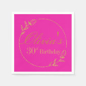 Personalized Pink and Gold Servet (Voorkant)