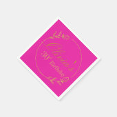 Personalized Pink and Gold Servet (Hoek)