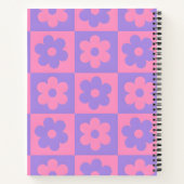 Personalized Pink and Purple Flower  Notitieboek (Achterkant)