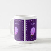 Personalized Pink and Purple Spring Blossom Floral Koffiemok (Voorkant links)