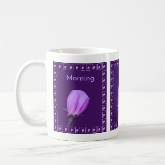 Personalized Pink and Purple Spring Blossom Floral Koffiemok (Links)