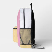 Personalized Pink Backpack with "Love" & Heart Key Bedrukte Rugzak (Rechts)