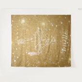 Personalized Pink Ballet Dance Studio Backdrop Wandkleed (Voorkant (horizontaal))