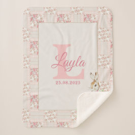 Personalized Pink Beatrix Potter Sherpa Blanket Sherpa Deken